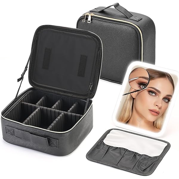 黒い メイクアップボックス+ライト 黒い メイクアップボックス+ライト